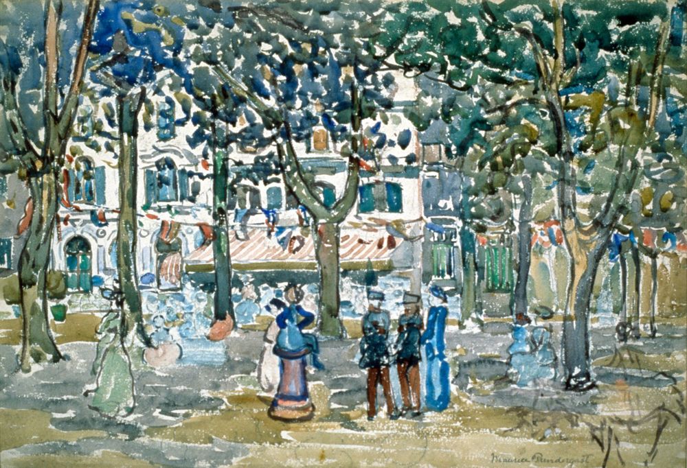 Champs Elysées - by Maurice Prendergast