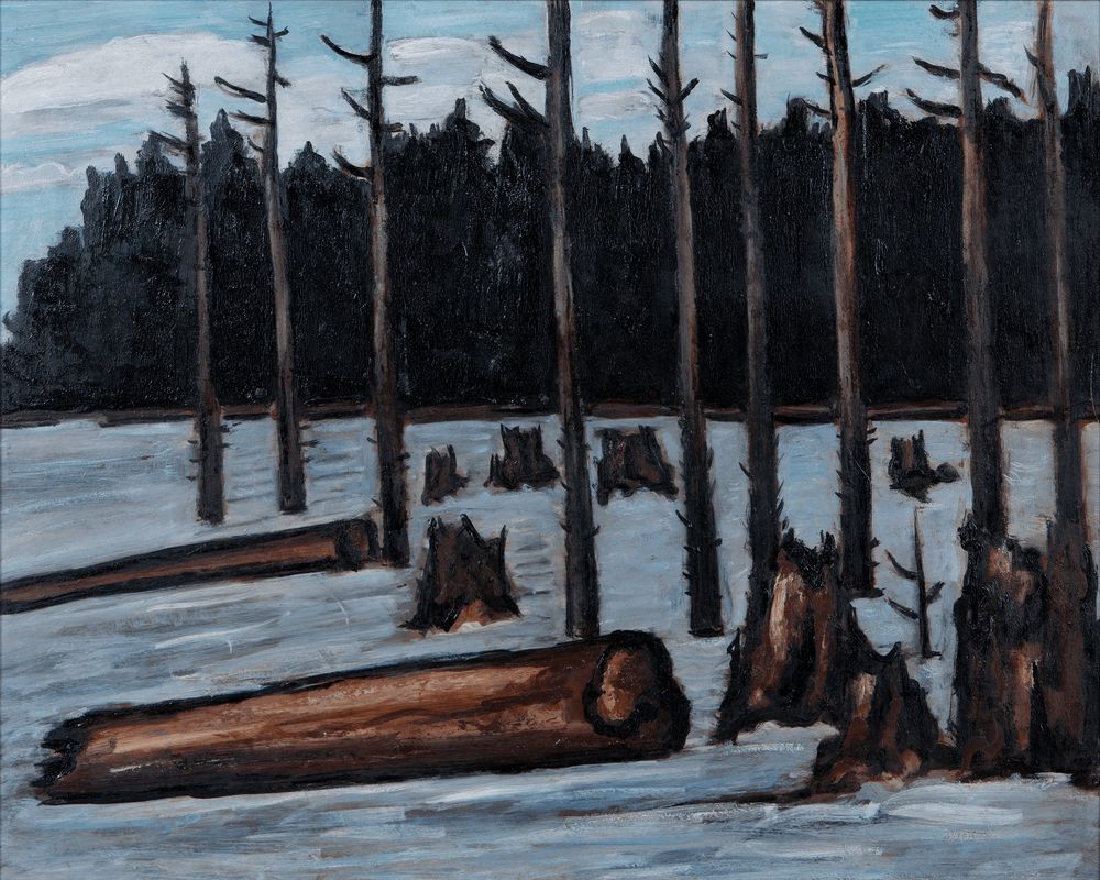 Backwaters Up Millinocket Way - by Marsden Hartley