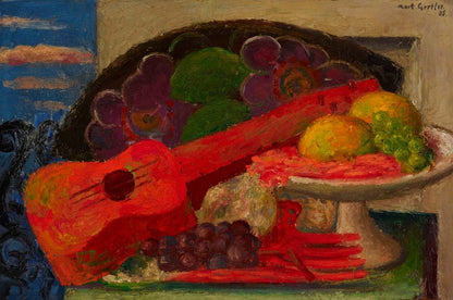 Still Life with Guitar - by Mark Gertler