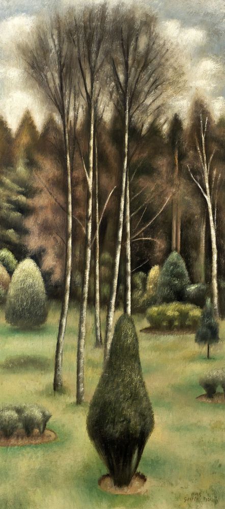 Trees at Sanatorium, Scotland - by Mark Gertler