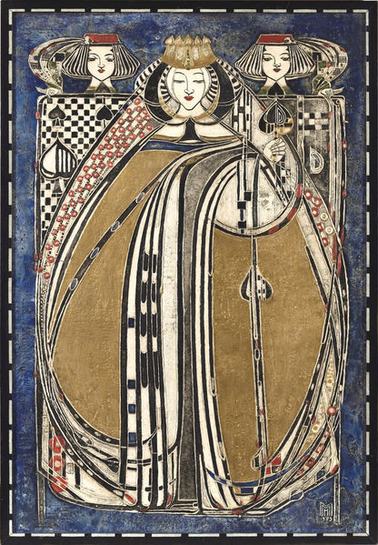 Queen (for Hous'hill, Catherine Cranston's residence, Glasgow, Scotland) - by Margaret Macdonald Mackintosh