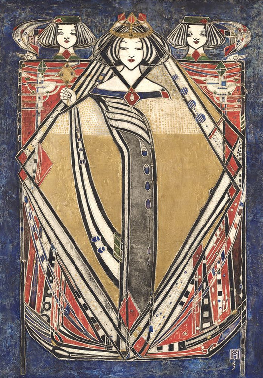 Queen (for Hous'hill, Catherine Cranston's residence, Glasgow, Scotland) - by Margaret Macdonald Mackintosh