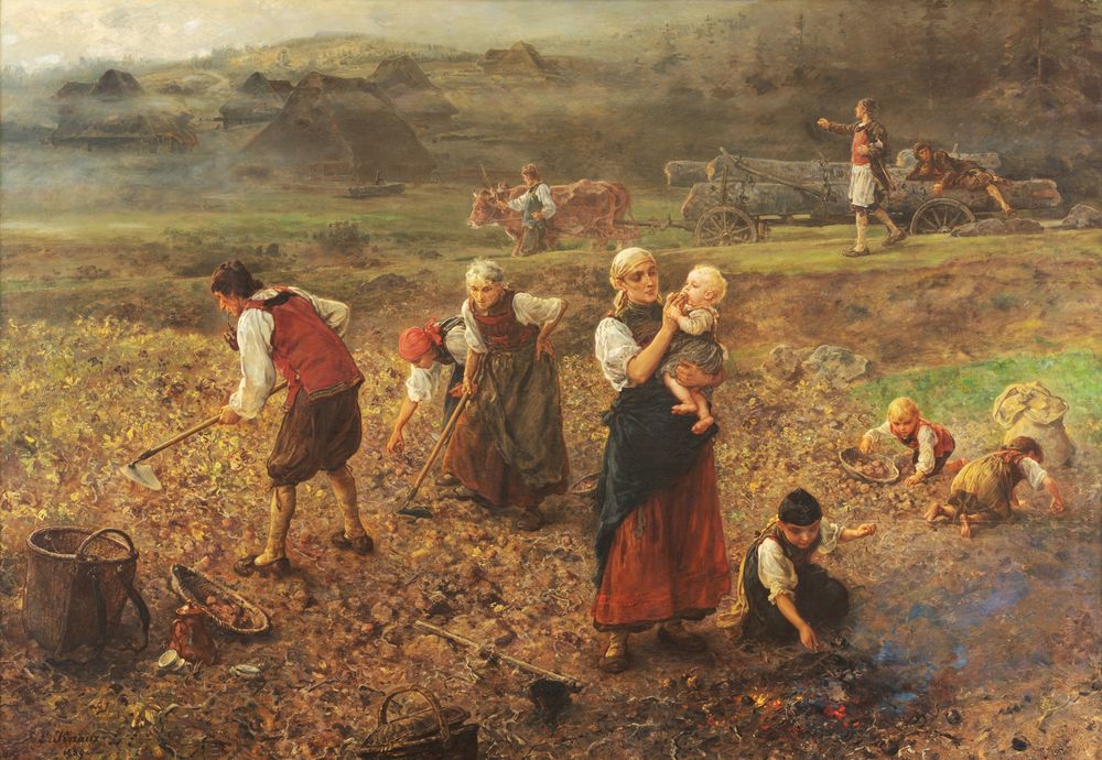 Potato Harvest - by Ludwig Knaus