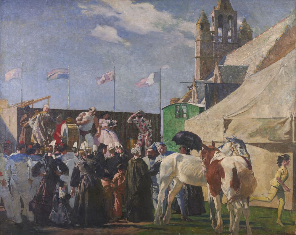 Parade de foire - by Lucien Simon