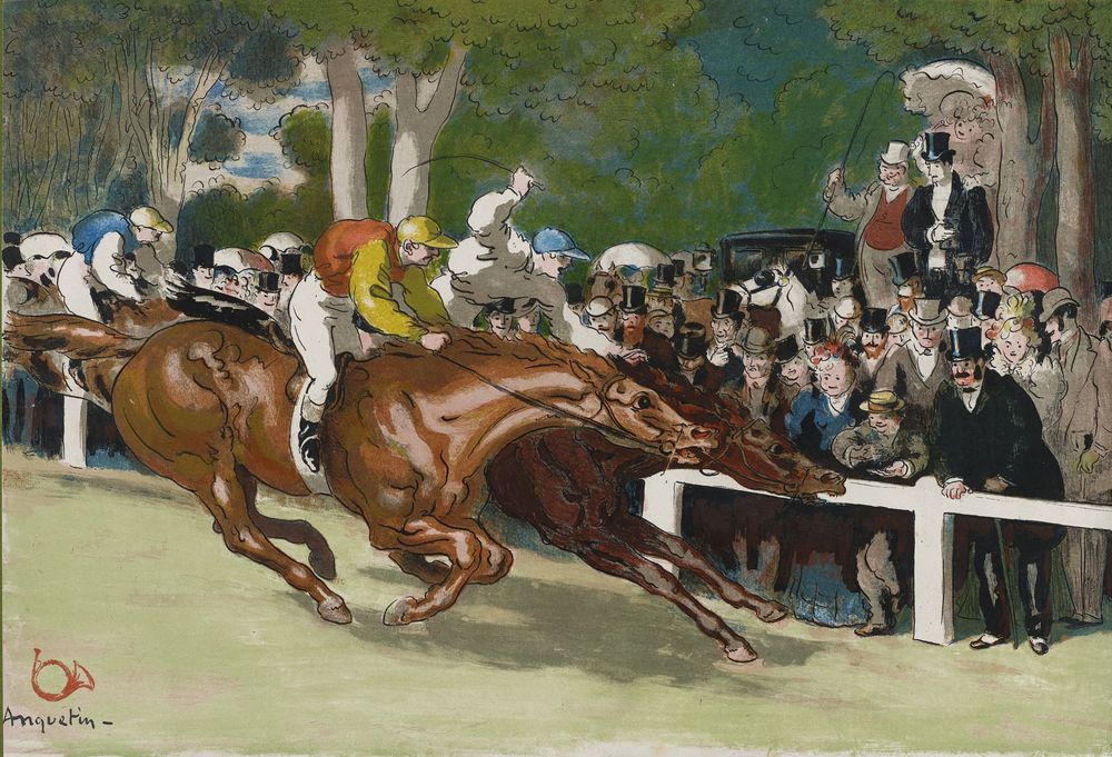 Les Chasses or L'Outsider (The Races or The Outsider) - by Louis Anquetin