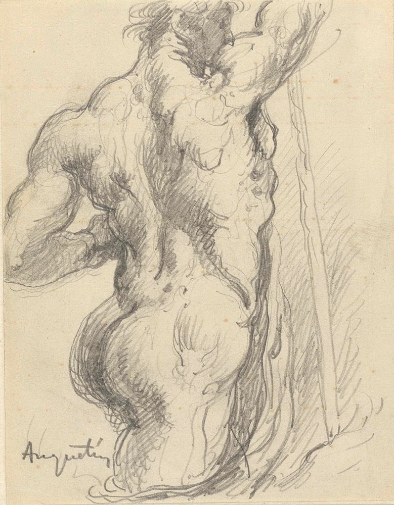 Torso van atleet (Hercules?) - by Louis Anquetin