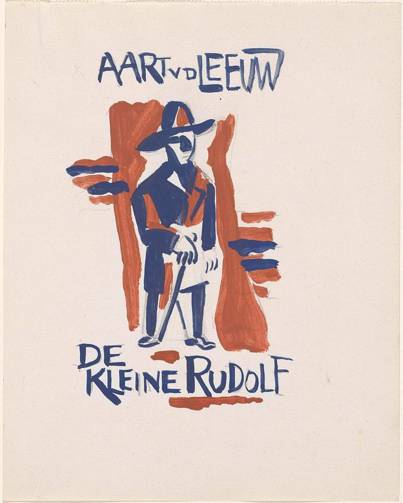 Ontwerp voor een boekband voor: Aart van der Leeuw, De kleine Rudolf, 1930 - by Leo Gestel