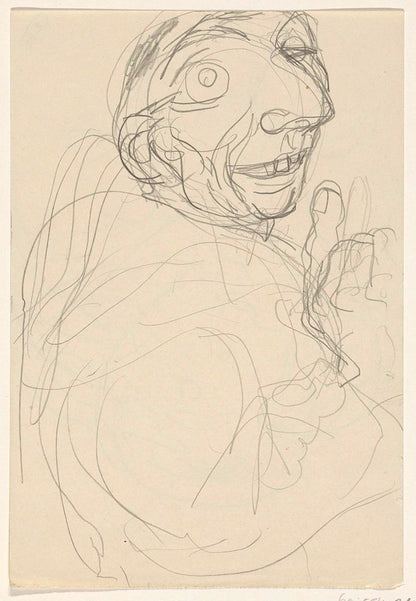 Karikatuur van Leo Gestel - by Leo Gestel