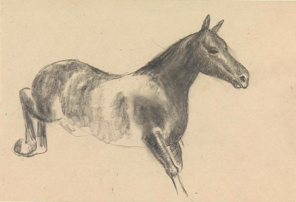 Bokkend paard - by Leo Gestel