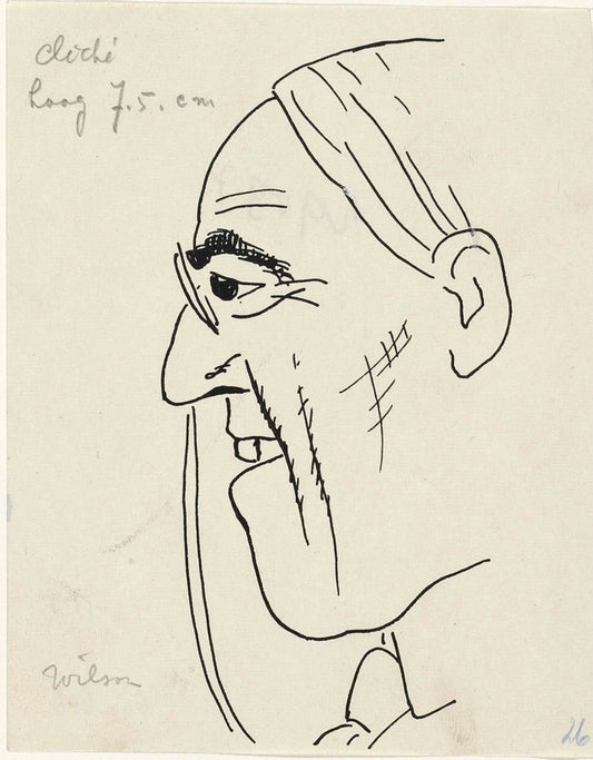 Portret van Thomas Woodrow Wilson - by Leo Gestel