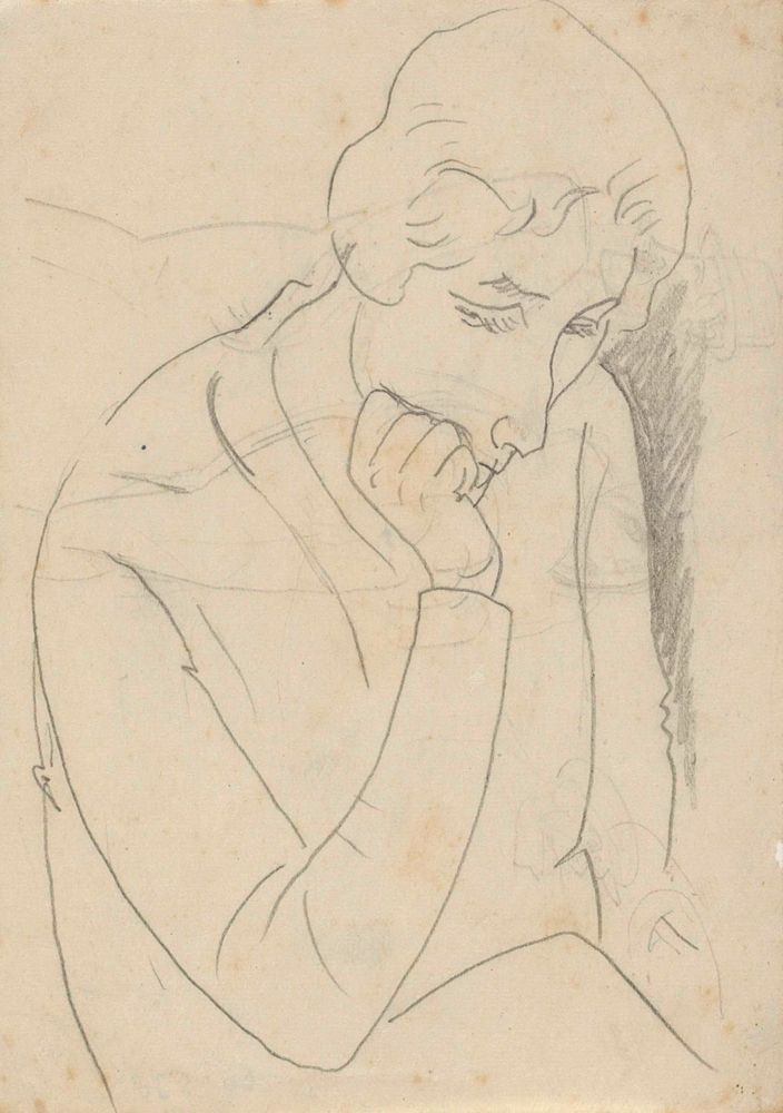 Denkende vrouw - by Leo Gestel