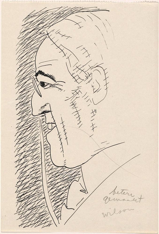 Portret van Thomas Woodrow Wilson - by Leo Gestel