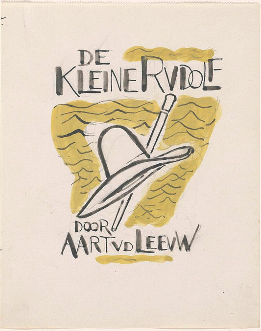 Ontwerp voor een boekband voor: Aart van der Leeuw, De kleine Rudolf, 1930 - by Leo Gestel