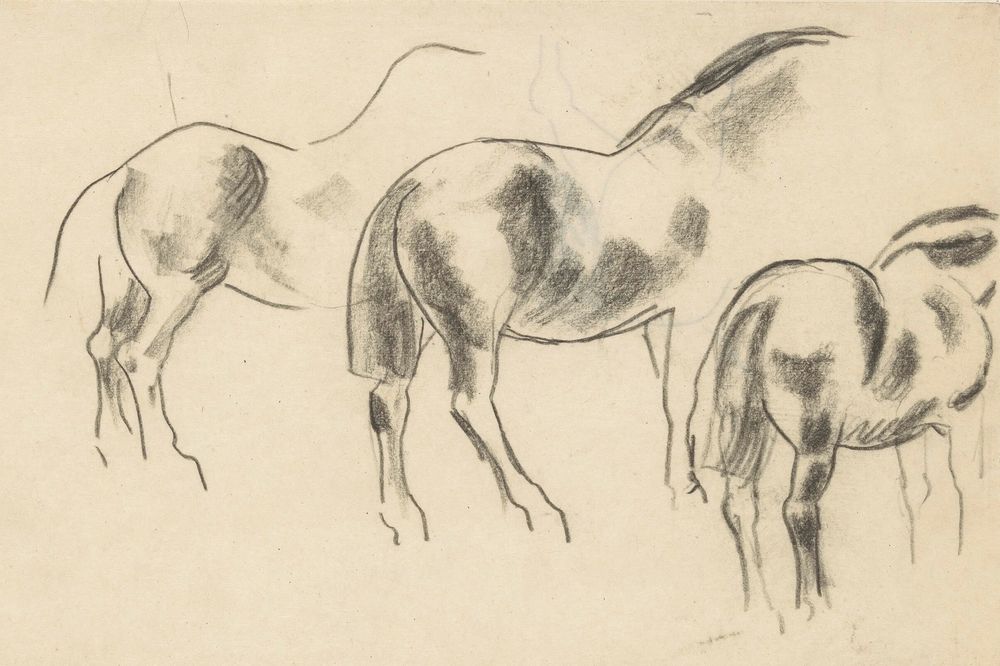 Drie paarden - by Leo Gestel