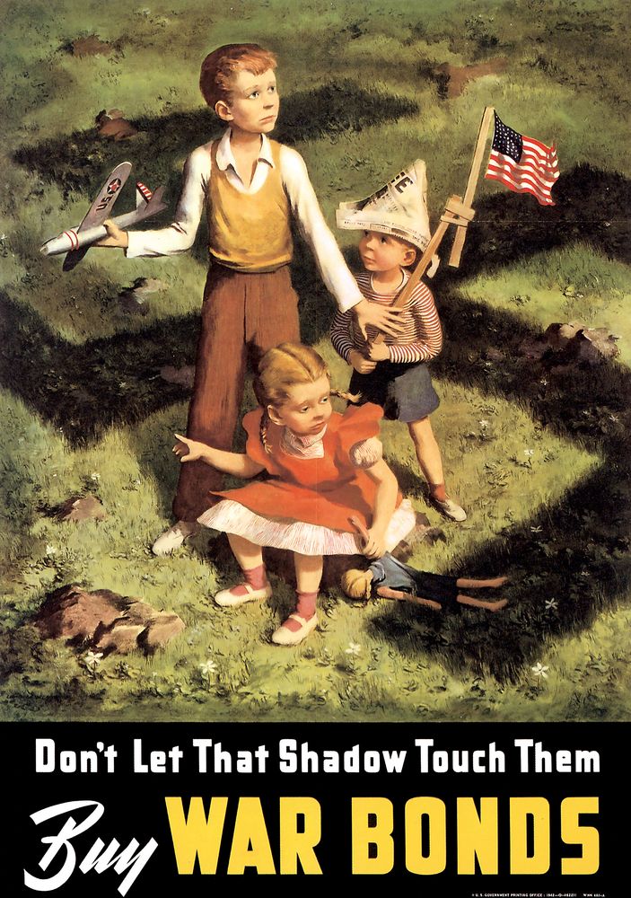 Don't Let That Shadow Touch Them. Buy War Bonds - by Lawrence Beall Smith