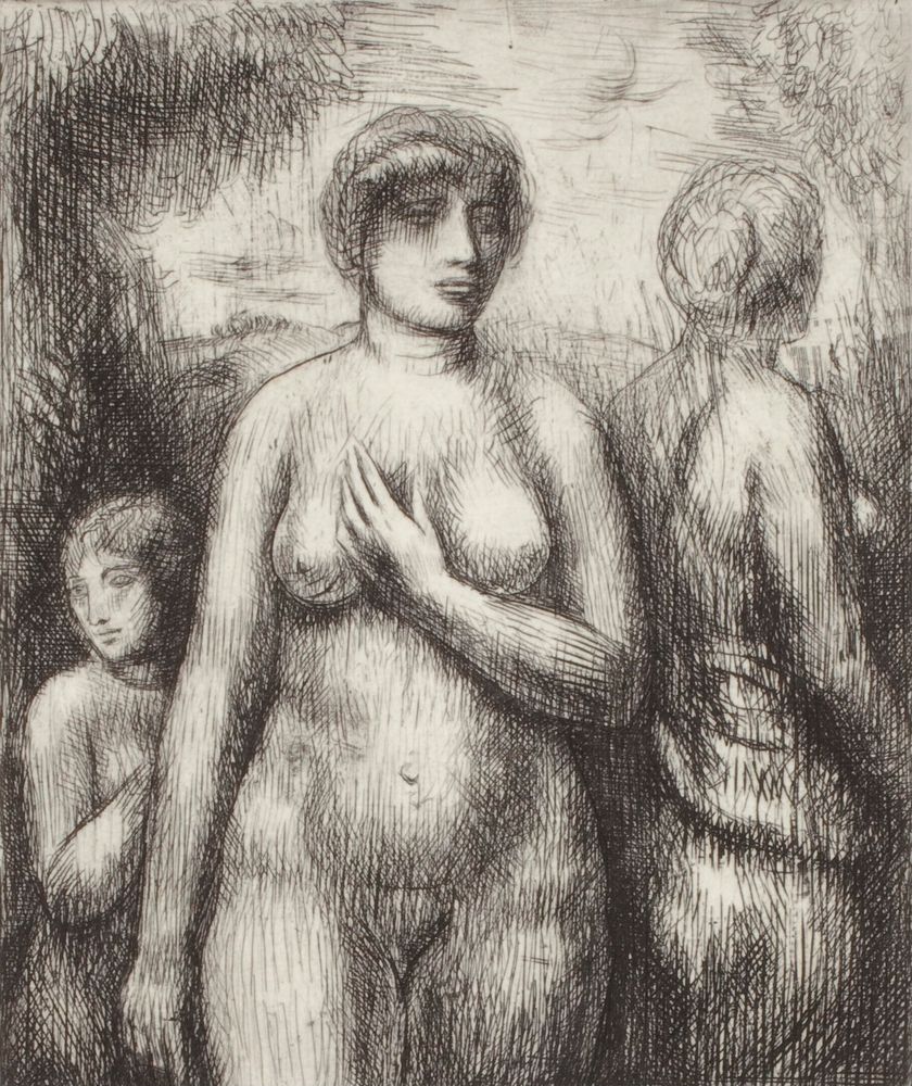 Three Nudes - by Kenneth Hayes Miller