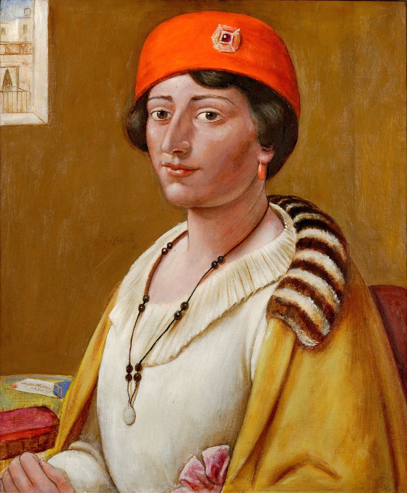 Red Turban - by Kenneth Hayes Miller