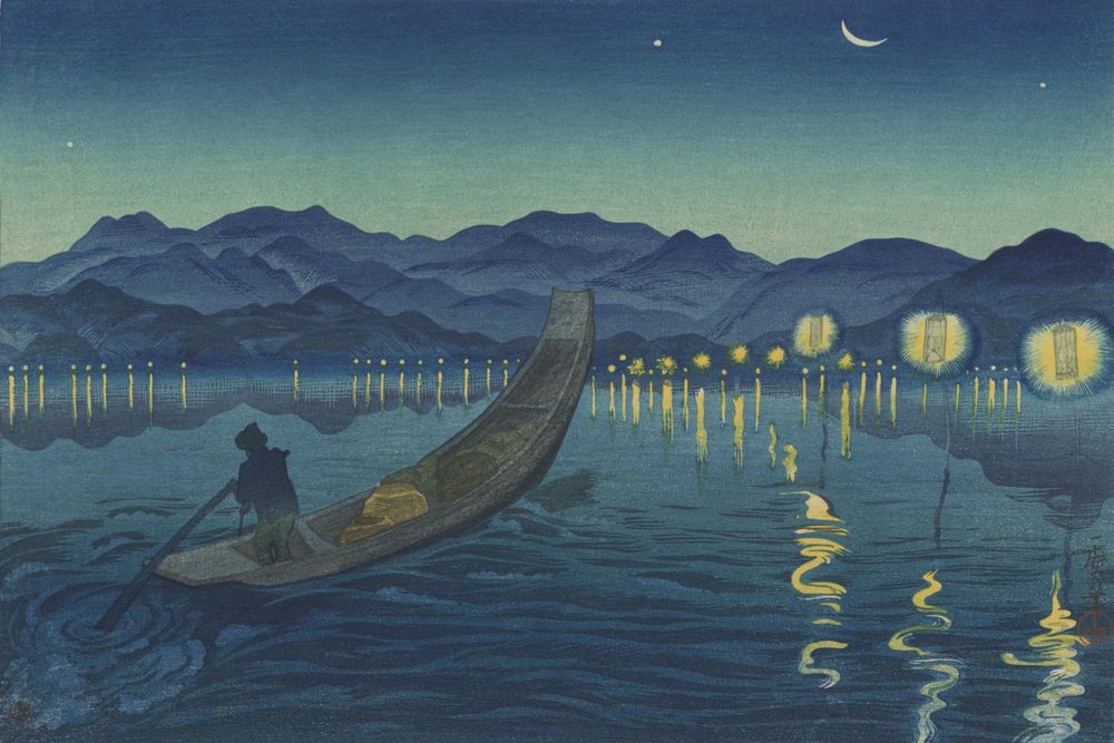 Catching White Fish At Izumo Nakanoumi - by Kazuma Oda