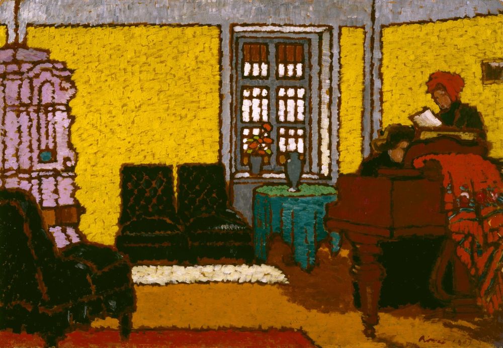 Interior - by József Rippl-Rónai