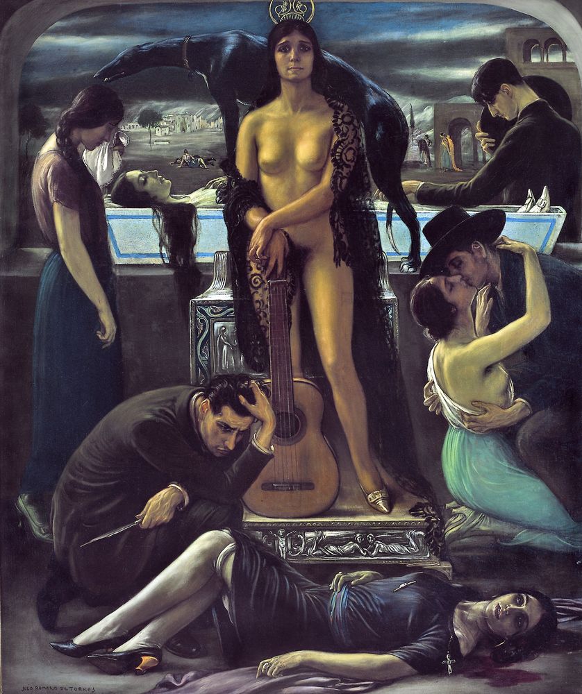 Jondo singing - by Julio Romero de Torres