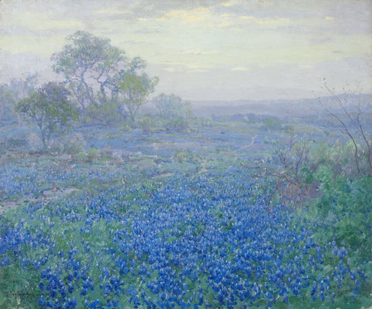 A Cloudy Day, Bluebonnets near San Antonio, Texas - by Julian Onderdonk