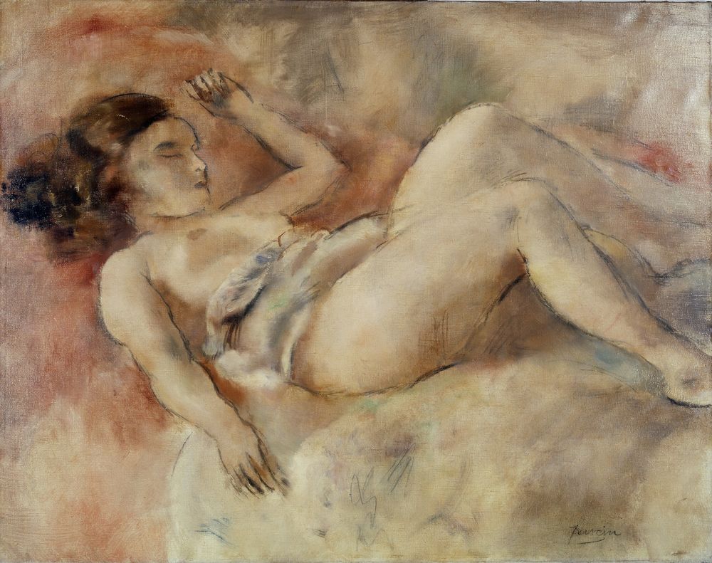 Sleeping Nude - by Jules Pascin