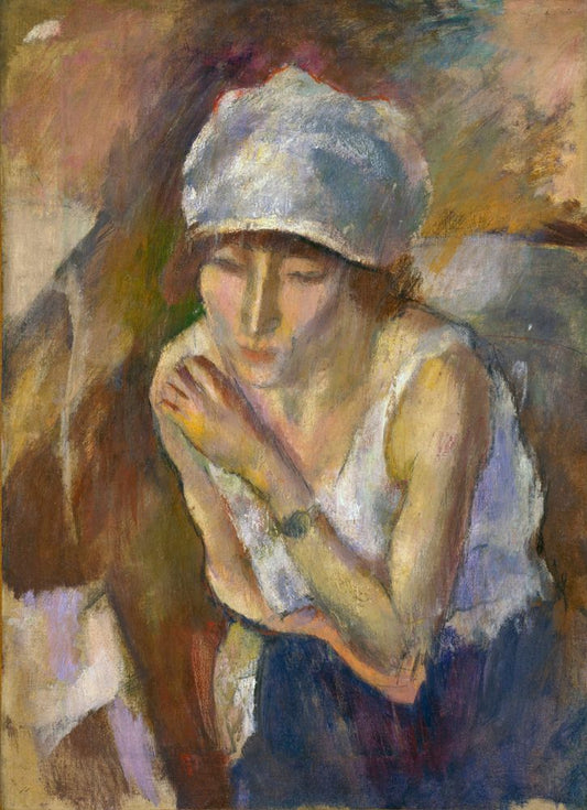 Hermine in a White Turban - by Jules Pascin