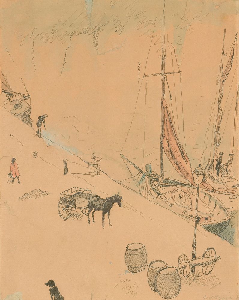 The Quay - by Jules Pascin