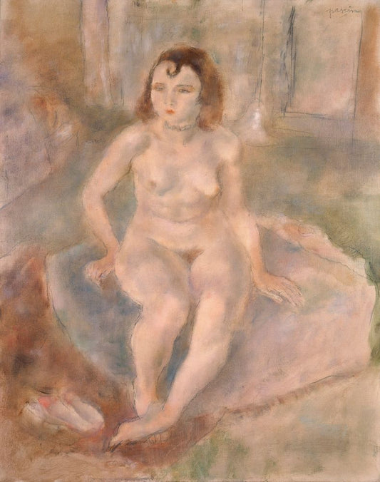 Femme Assise - by Jules Pascin