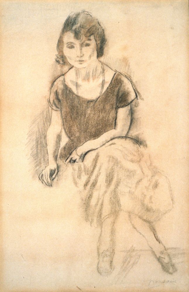 Seated Woman - by Jules Pascin