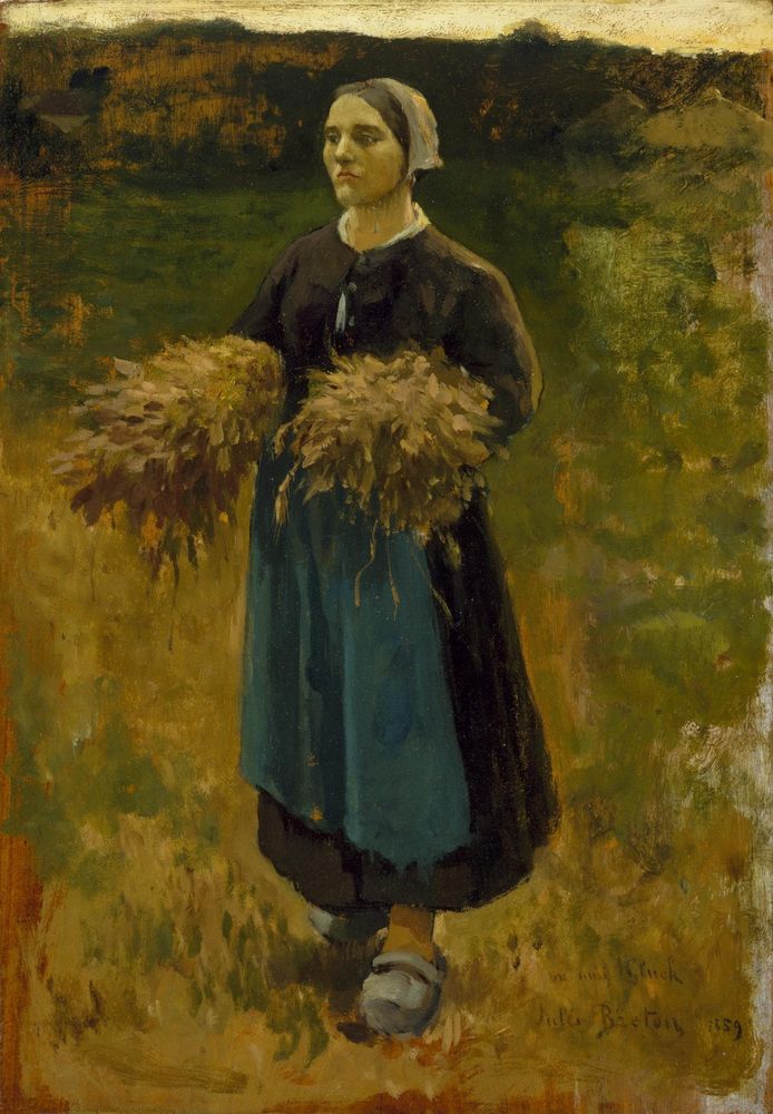 The Gleaner - by Jules Breton