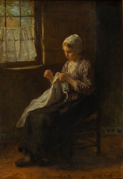 The young seamstress - by Jozef Israëls