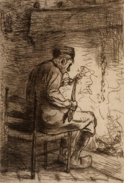 The Pipe Smoker - by Jozef Israëls