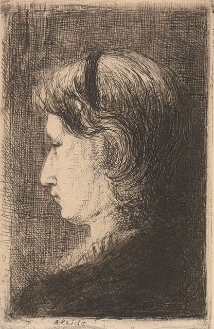 Portret van Aleida Schaap - by Jozef Israëls