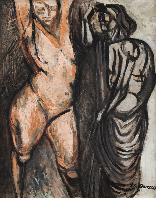 Nude and Dressed Figure - by José Clemente Orozco