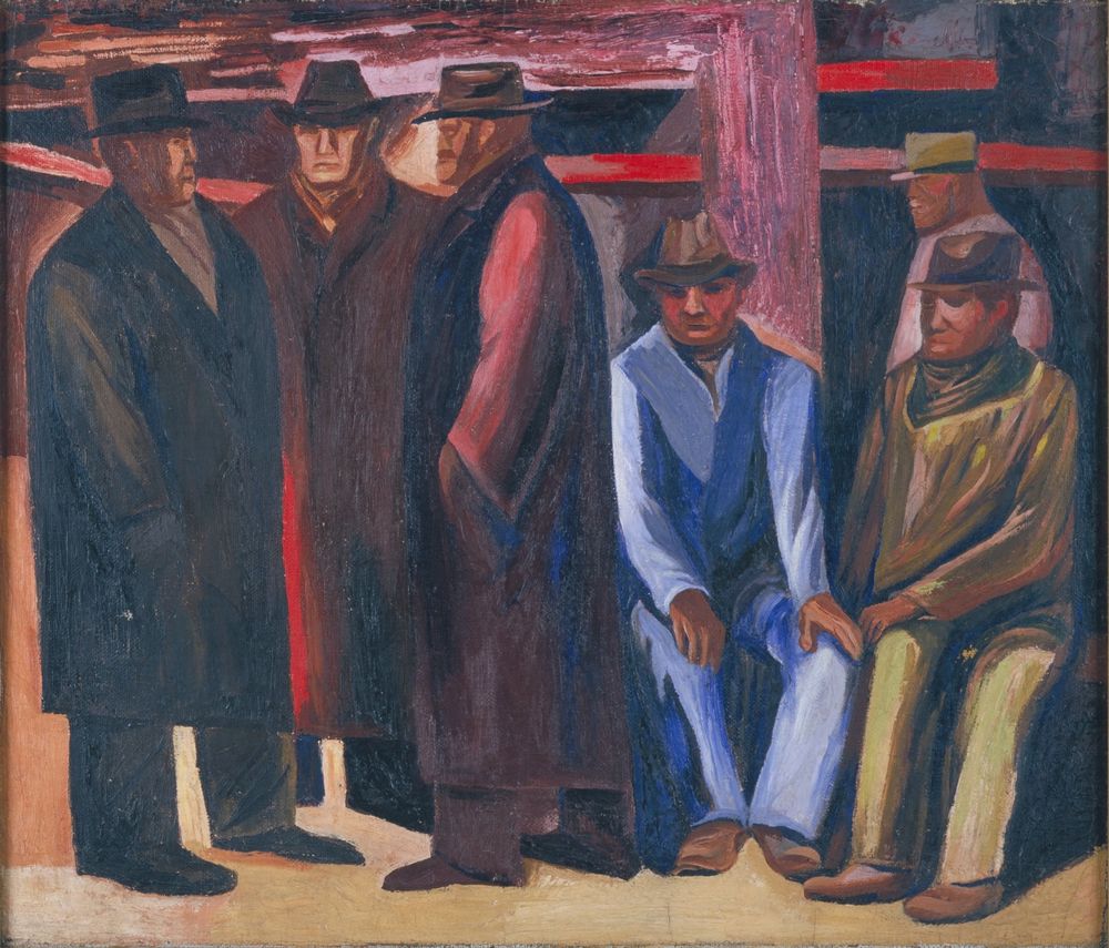 Subway / Workers (The Unemployed) - by José Clemente Orozco