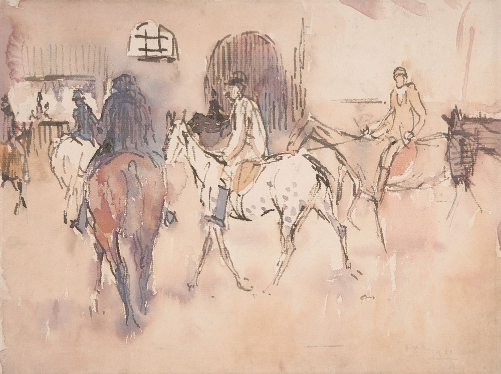 The Riding School - by Joseph Crawhall III