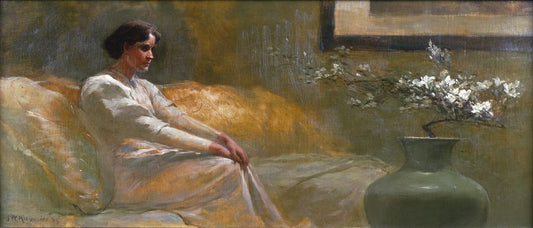 Azalea (Portrait of Helen Abbe Howson) - by John White Alexander