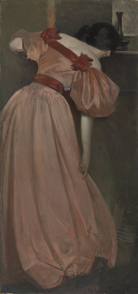 Portrait Study in Pink (The Pink Gown) - by John White Alexander