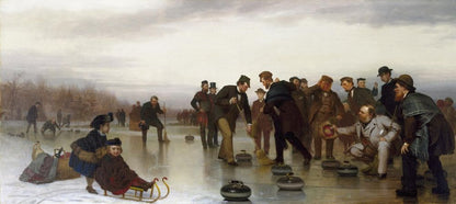 Curling;--a Scottish Game, at Central Park - by John George Brown