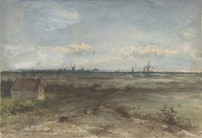 View of Haarlem from the Dunes - by Johan Hendrik Weissenbruch