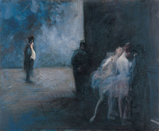 Backstage―Symphony in Blue - by Jean-Louis Forain