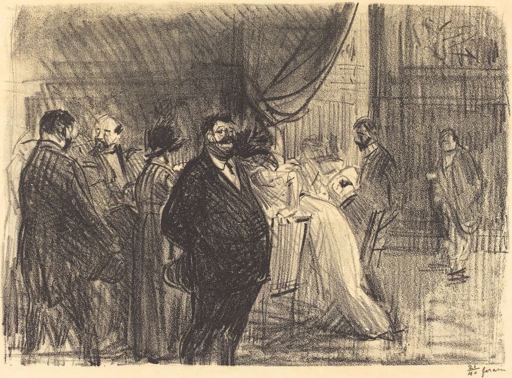 Gambling Room - by Jean-Louis Forain