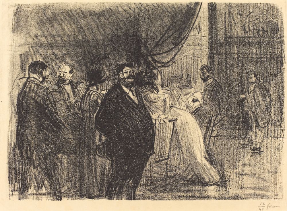 Gambling Room - by Jean-Louis Forain