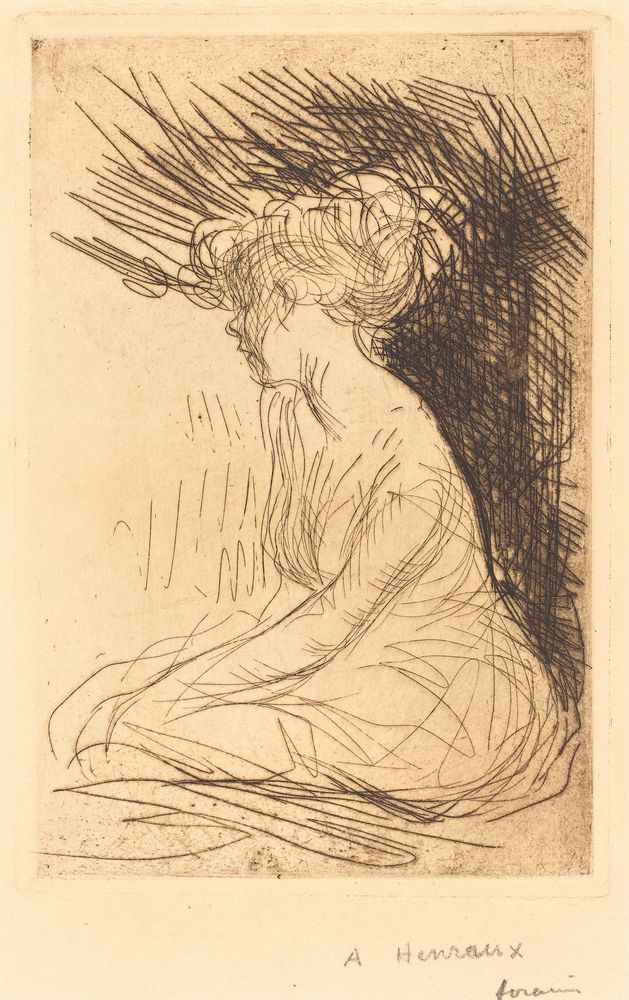 Woman Seated in Profile - by Jean-Louis Forain