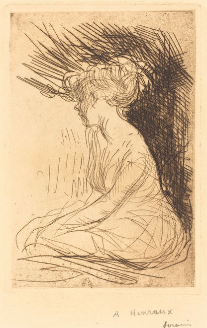 Woman Seated in Profile - by Jean-Louis Forain