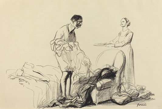 Discharged from Military Service - by Jean-Louis Forain