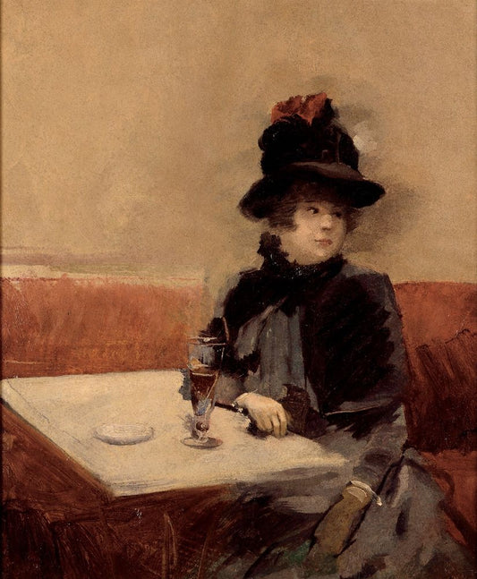 Woman in a Café - by Jean-Louis Forain