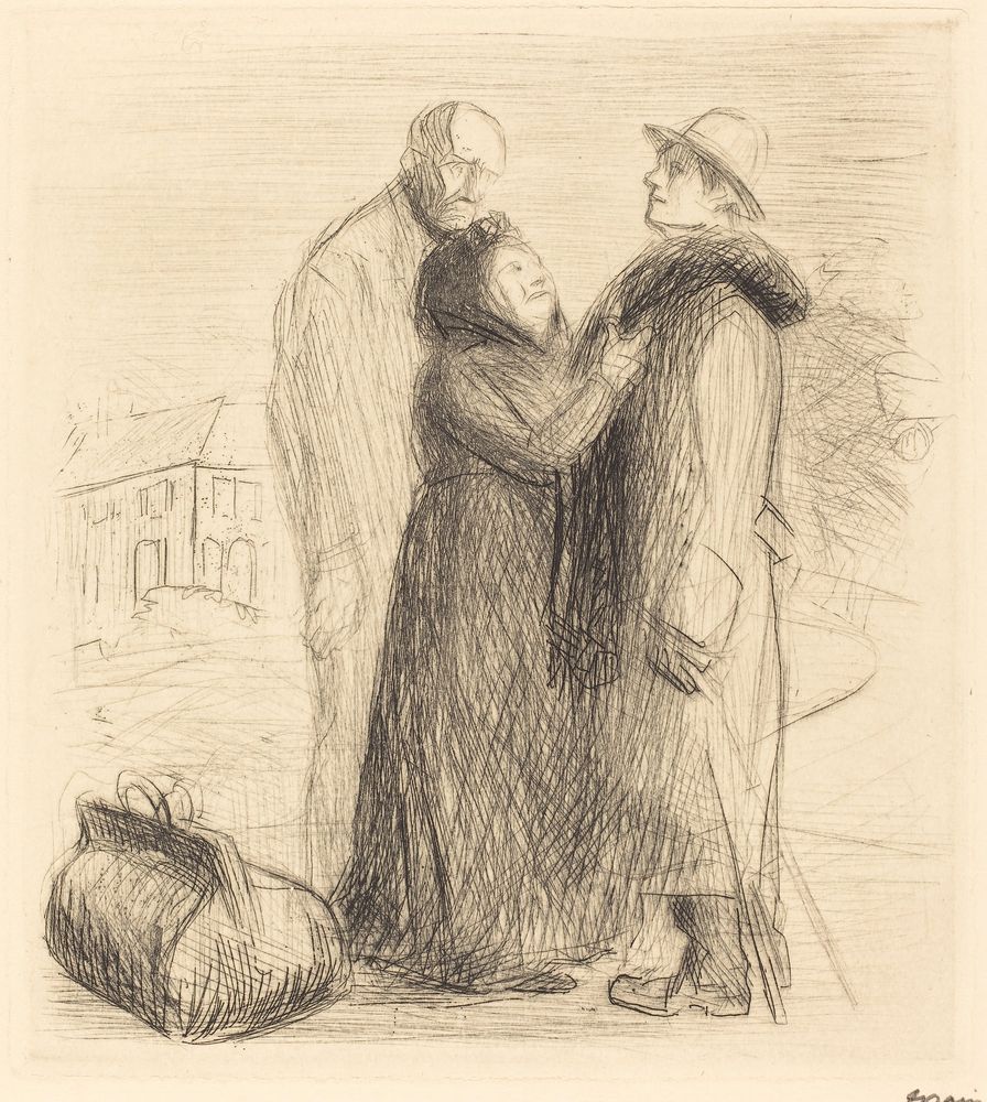 The Departure of the Prodigal Son (first plate, vertical) - by Jean-Louis Forain