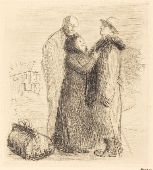 The Departure of the Prodigal Son (first plate, vertical) - by Jean-Louis Forain